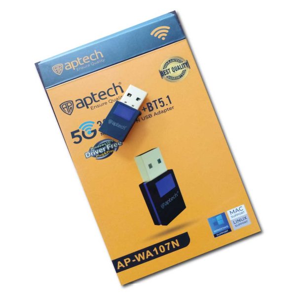 Aptech 5G 300Mbps BT5.1 Mini Wireless USB